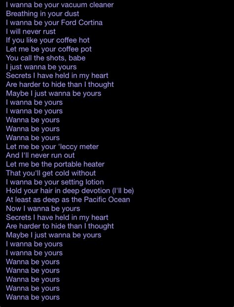 i wanna be your|i wanna be yours english.